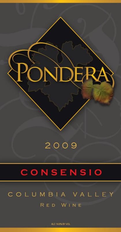Pondera Winery Consensio 2009 Front Label