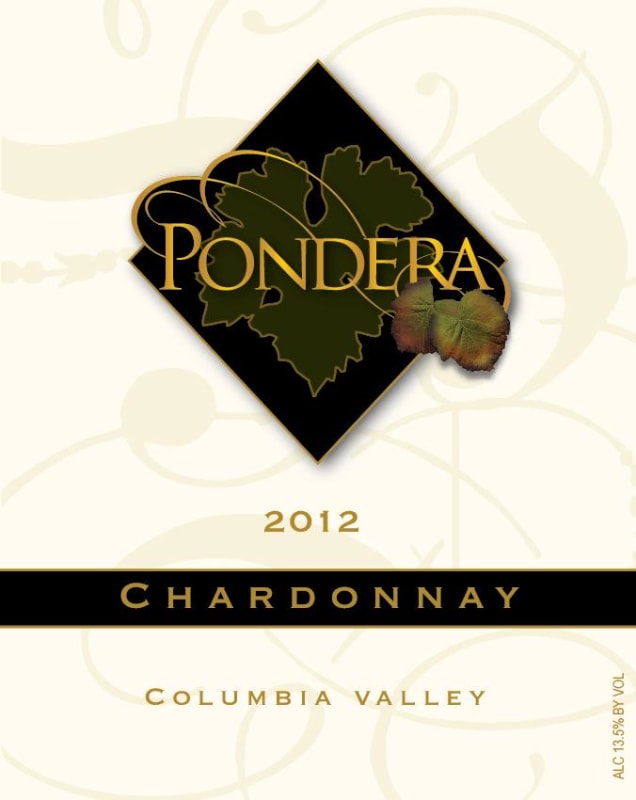 Pondera Winery Chardonnay 2012 Front Label