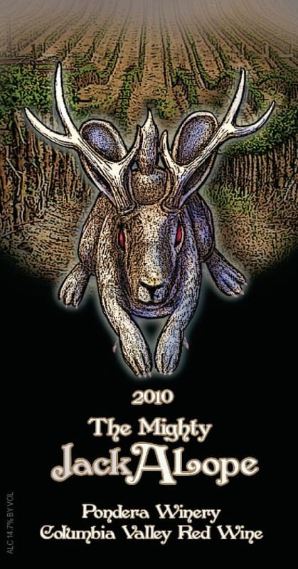 Pondera Winery The Mighty Jackalope Red 2010 Front Label
