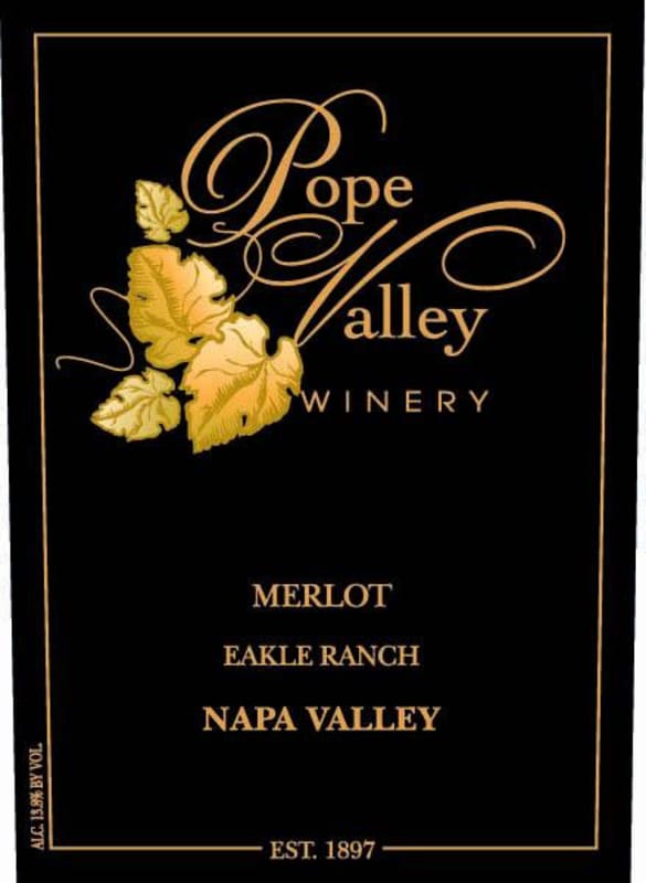 Pope Valley Winery Eakle Ranch Vineyard Merlot 2013 Front Label