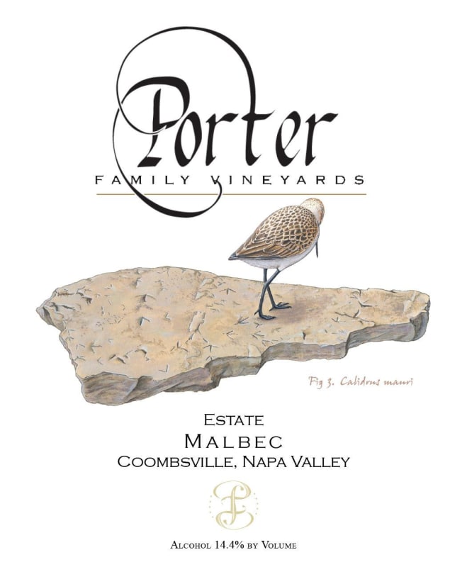 Porter Family Vineyards Malbec 2013 Front Label