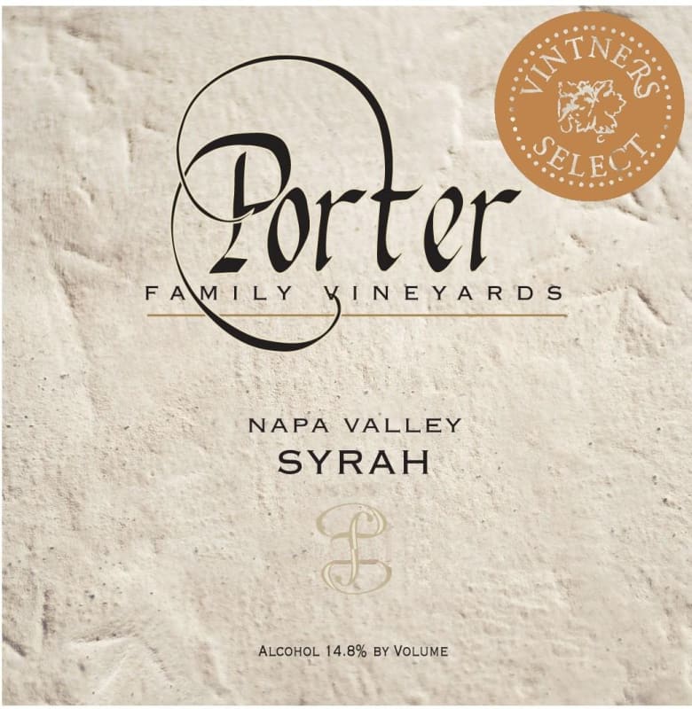 Porter Family Vineyards Syrah 2006 Front Label