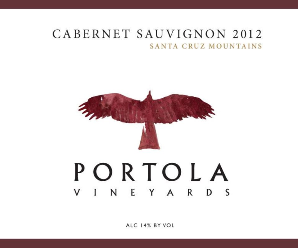 Portola Vineyards Cabernet Sauvignon 2012 Front Label