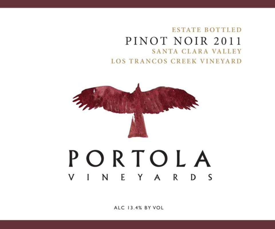 Portola Vineyards Estate Pinot Noir 2011 Front Label
