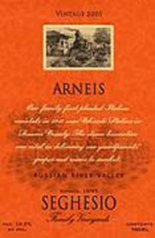 Seghesio Arneis 2001 Front Label