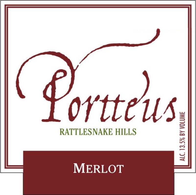 Portteus Vineyards Merlot 2012 Front Label