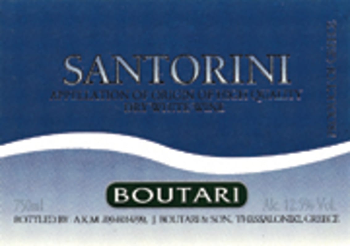 Boutari Santorini 2001 Front Label