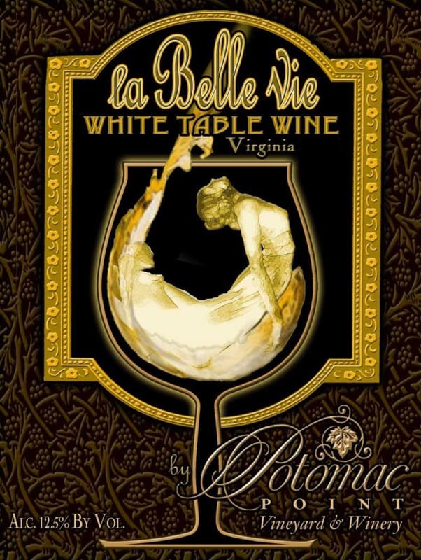 Potomac Point Vineyard & Winery La Belle Vie White 2015 Front Label