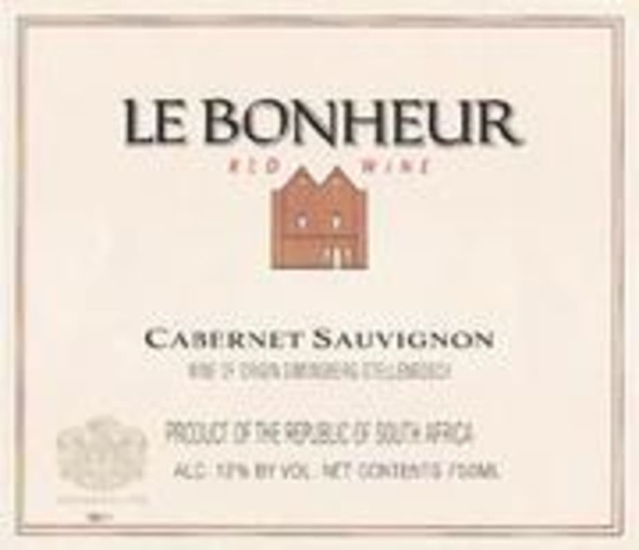Le Bonheur Cabernet Sauvignon 1997 Front Label