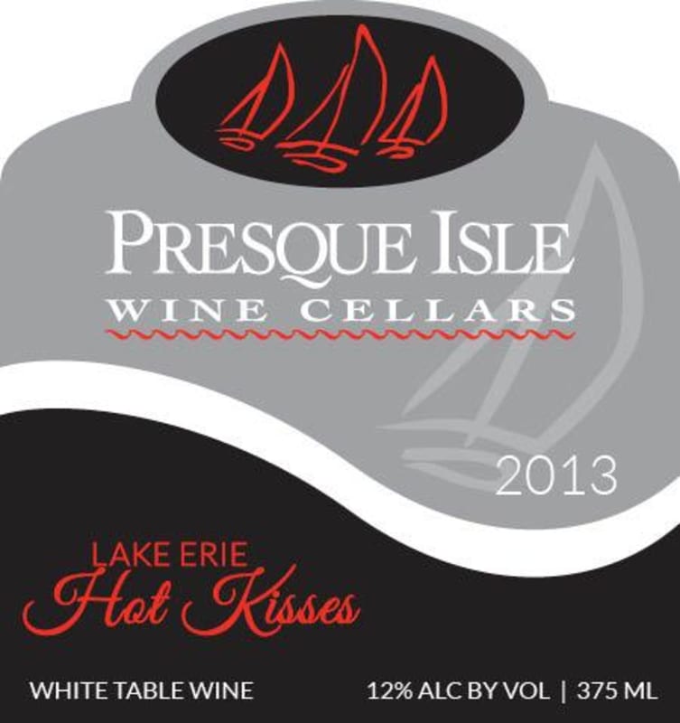 Presque Isle Wine Cellars Hot Kisses 2013 Front Label
