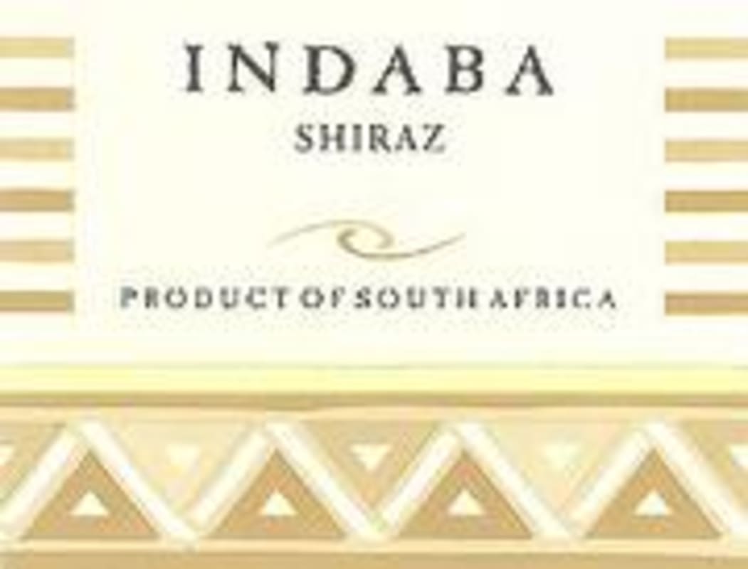 Indaba Shiraz 2001 Front Label