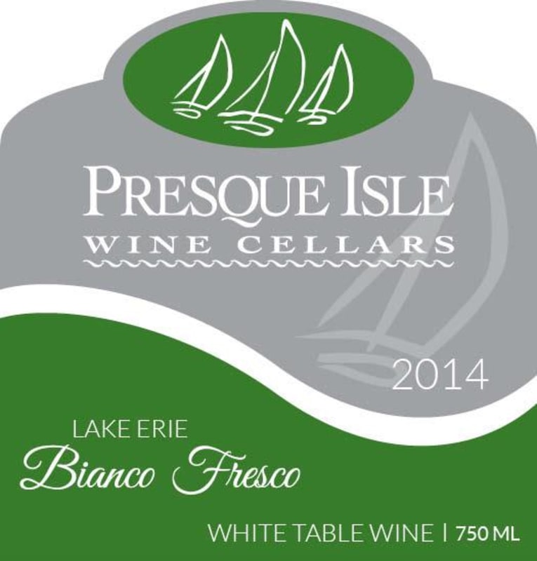 Presque Isle Wine Cellars Fresco Bianco 2014 Front Label