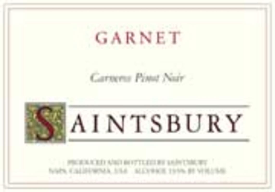 Saintsbury Garnett Pinot Noir 2001 Front Label
