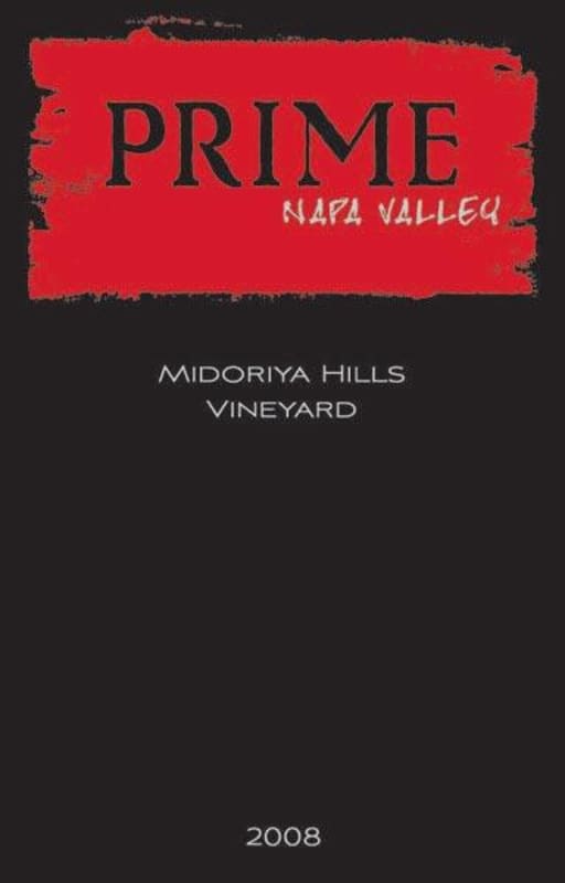Prime Cellars Midoriya Hills Vineyard Cabernet Sauvignon 2008 Front Label