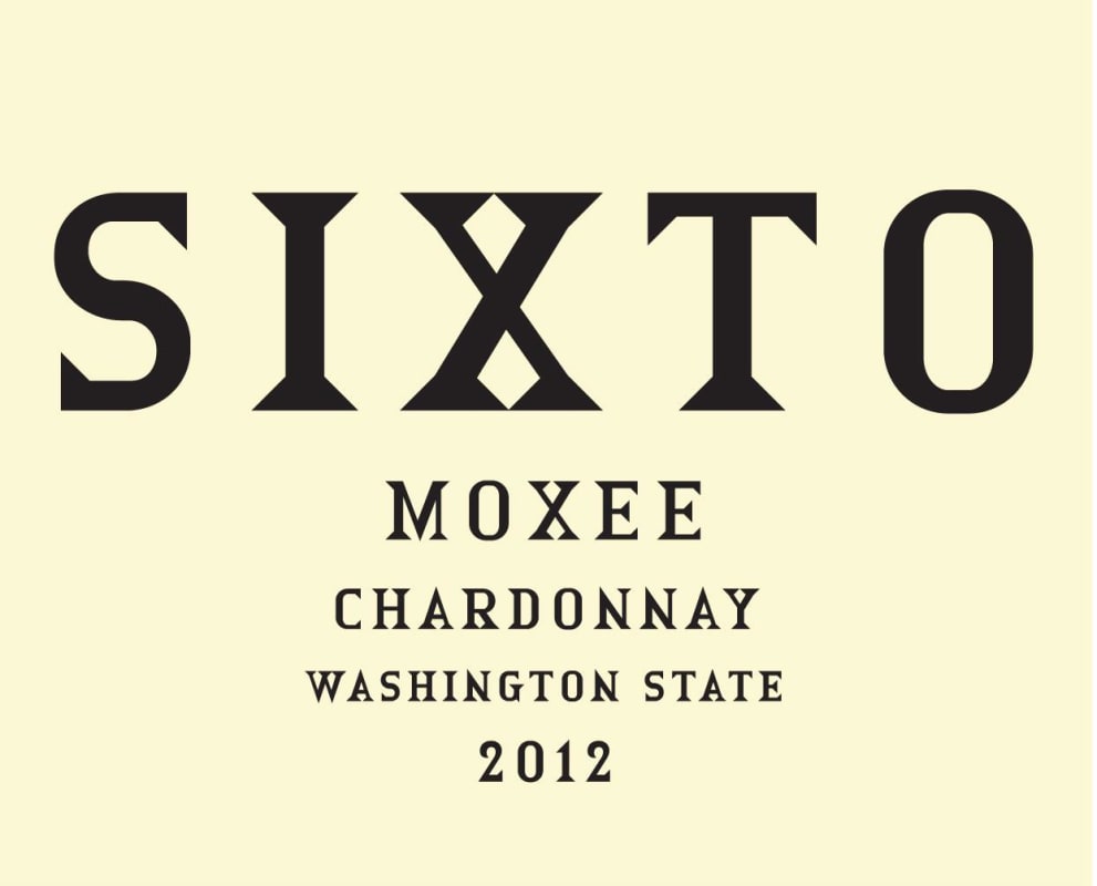 Charles Smith Wines Moxee Sixto Chardonnay 2012 Front Label