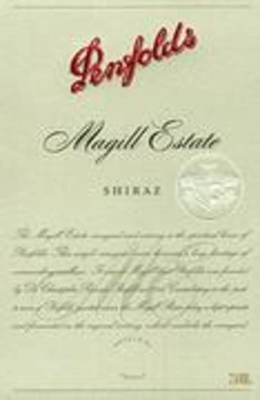 Penfolds Magill Estates Shiraz 1999 Front Label