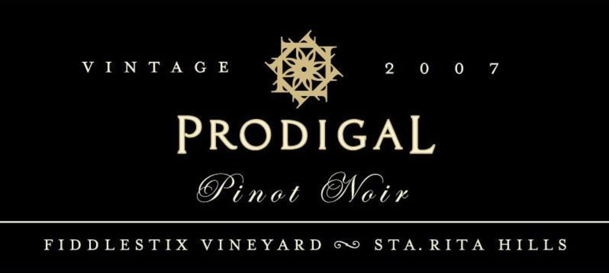 Prodigal Wines Fiddlestix Vineyard Pinot Noir 2007 Front Label