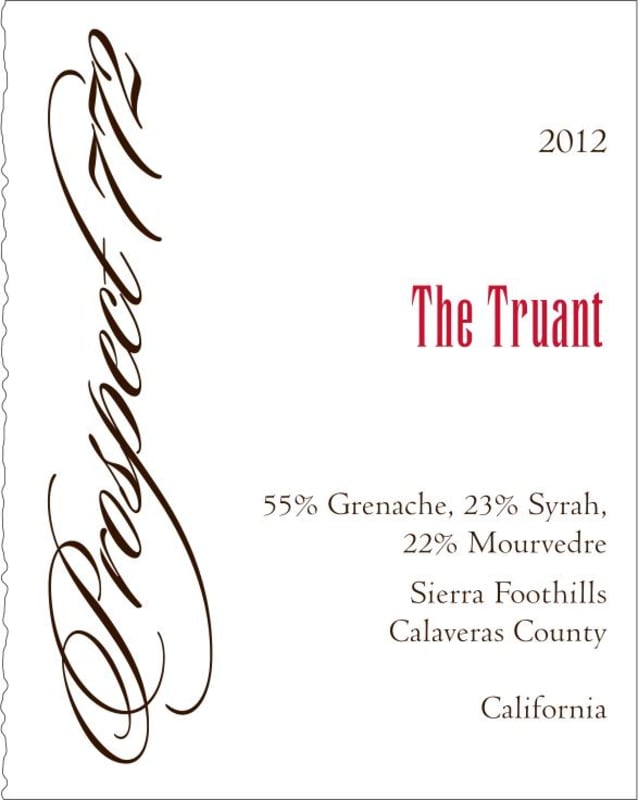 Prospect 772 The Truant GSM 2012 Front Label