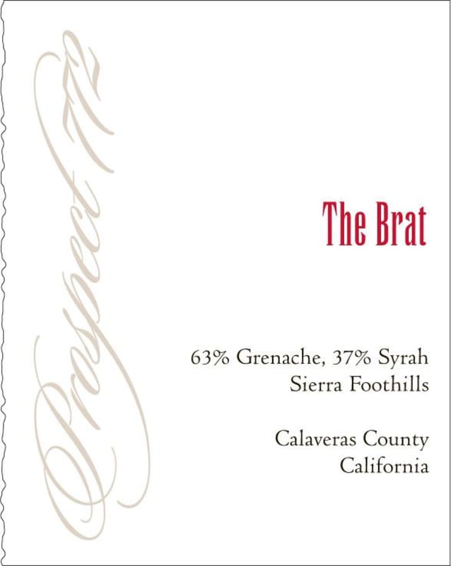Prospect 772 The Brat Grenache Syrah 2014 Front Label