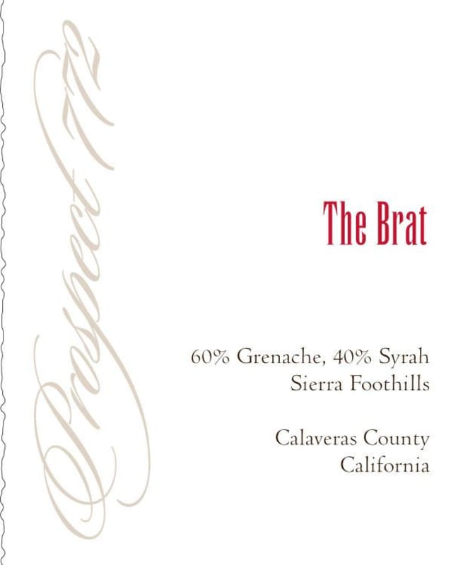 Prospect 772 The Brat Grenache Syrah 2009 Front Label