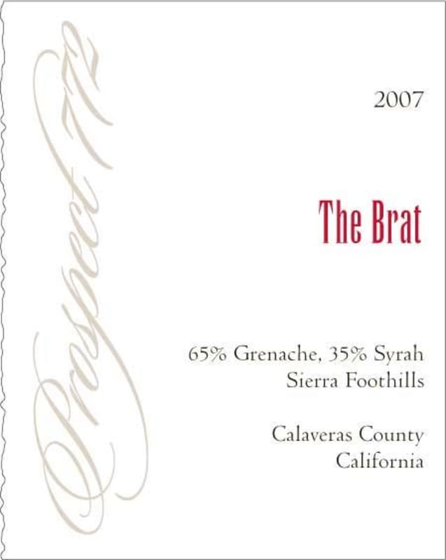 Prospect 772 The Brat Grenache Syrah 2007 Front Label