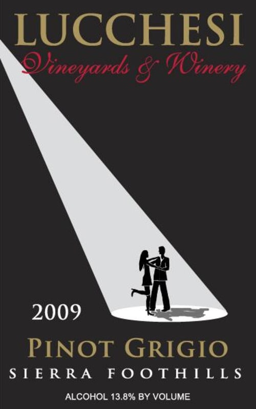 Lucchesi Vineyards & Winery Pinot Grigio 2009 Front Label