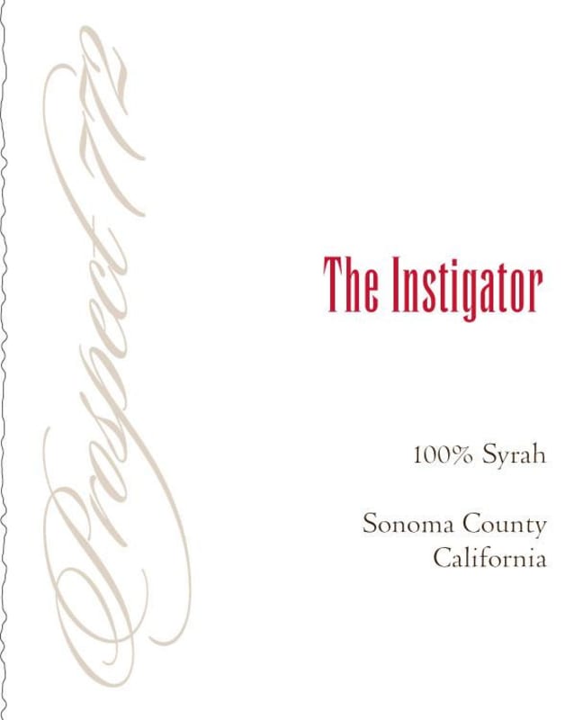 Prospect 772 The Instigator Syrah 2009 Front Label