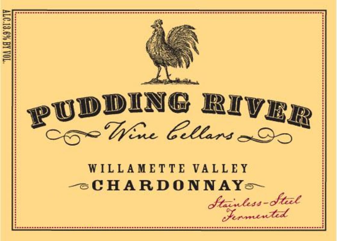 Pudding River Wine Cellars Stainless Steel Fermented Chardonnay 2014 Front Label
