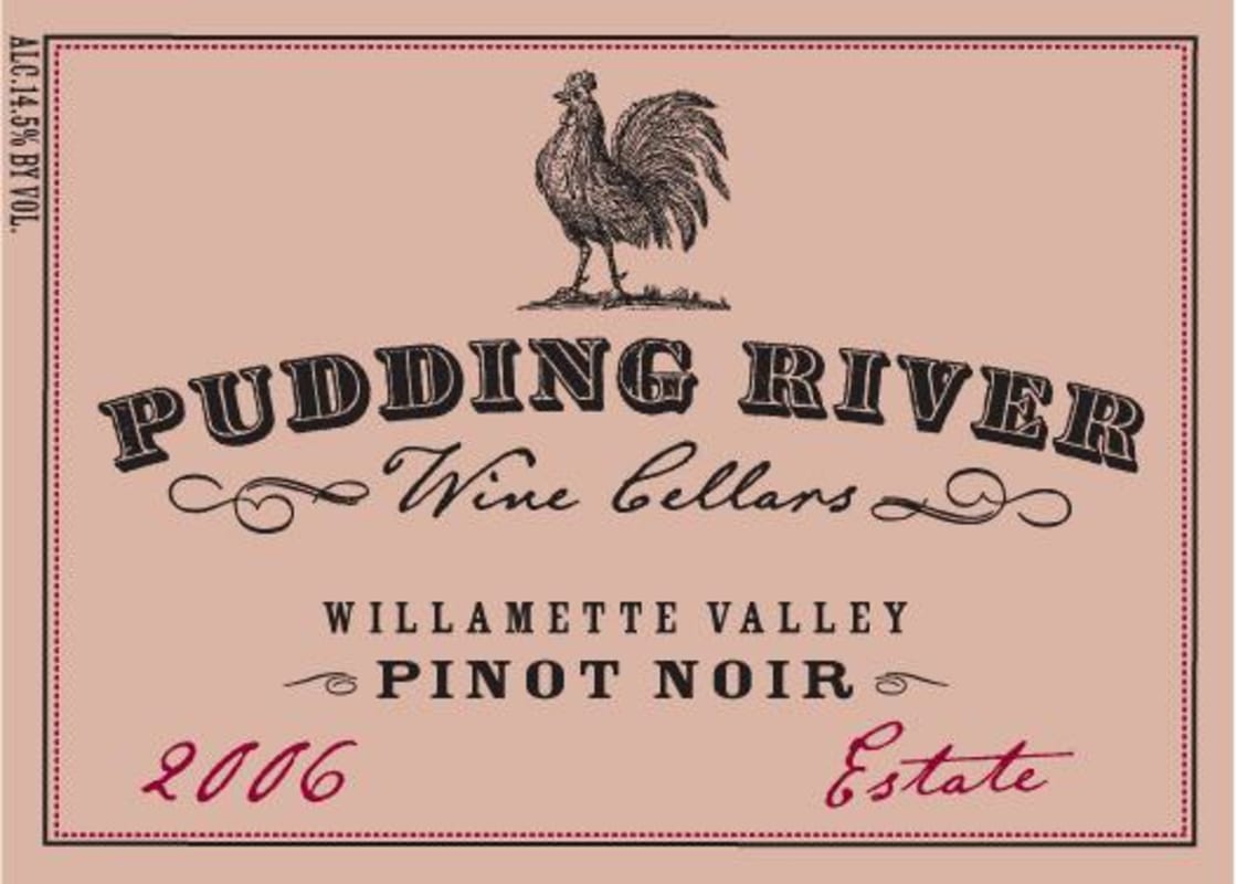 Pudding River Wine Cellars Estate Pinot Noir 2006 Front Label