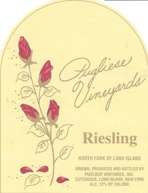 Pugliese Vineyards Riesling 2013 Front Label