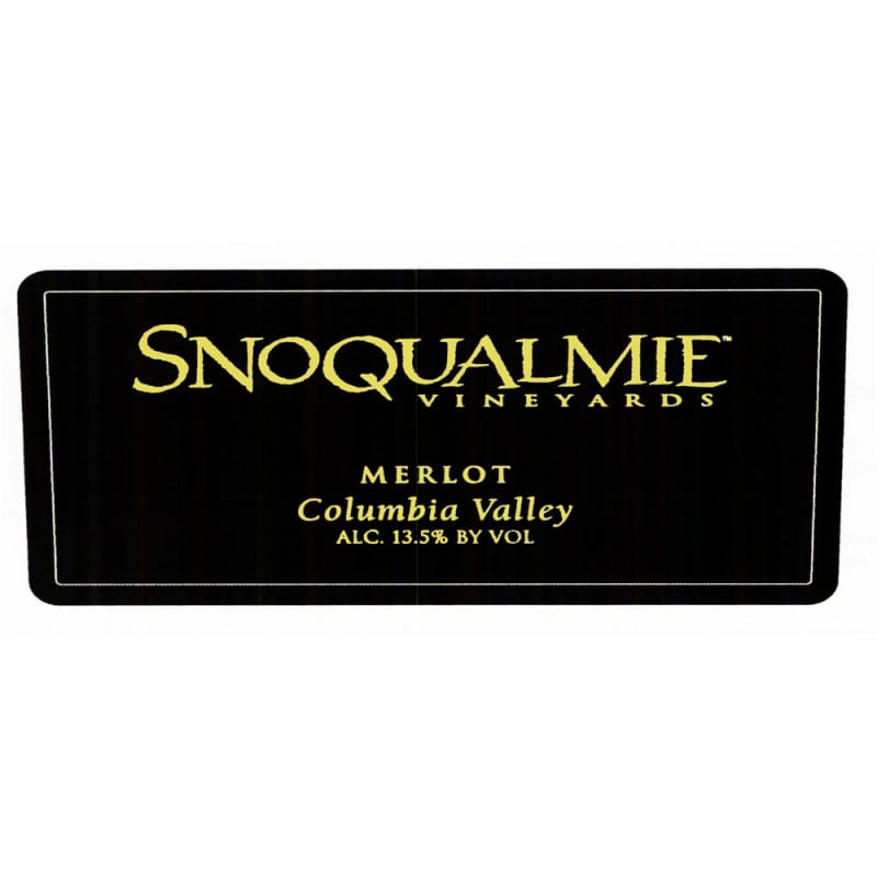 Snoqualmie Reserve Merlot 2000 Front Label