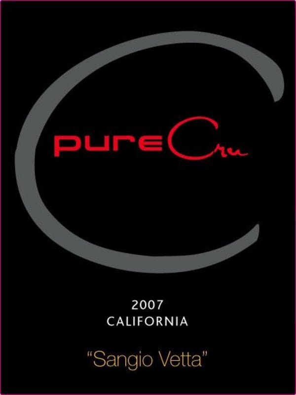 PureCru Napa Valley Sangio Vetta Red 2007 Front Label