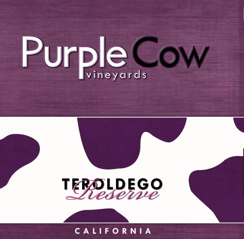 Purple Cow Vineyards Reserve Teroldego 2013 Front Label