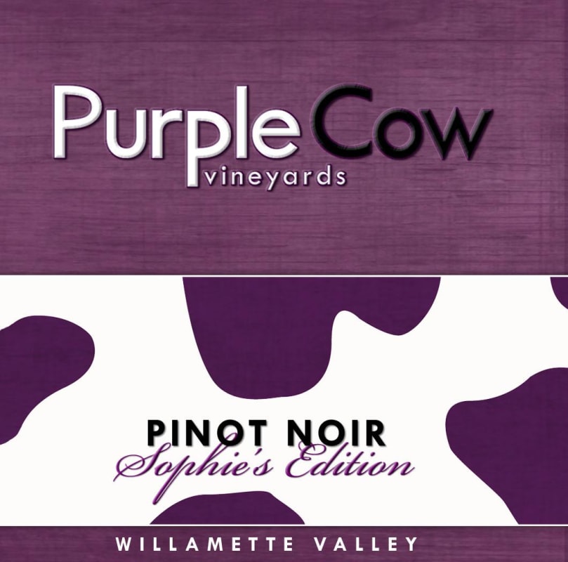 Purple Cow Vineyards Sophies Edition Pinot Noir 2012 Front Label