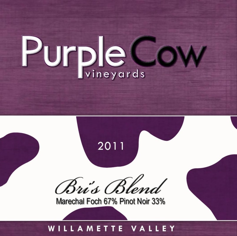 Purple Cow Vineyards Bris Blend 2011 Front Label