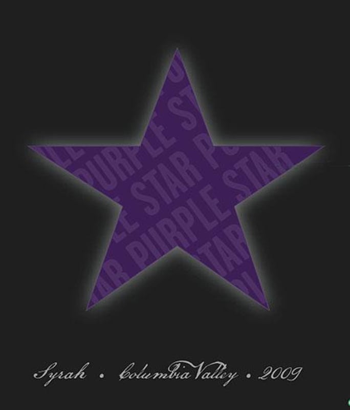 Purple Star Wines Silver Label Syrah 2009 Front Label