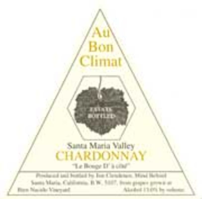 Au Bon Climat Le Bouge Chardonnay (375ML half-bottle) 2000 Front Label