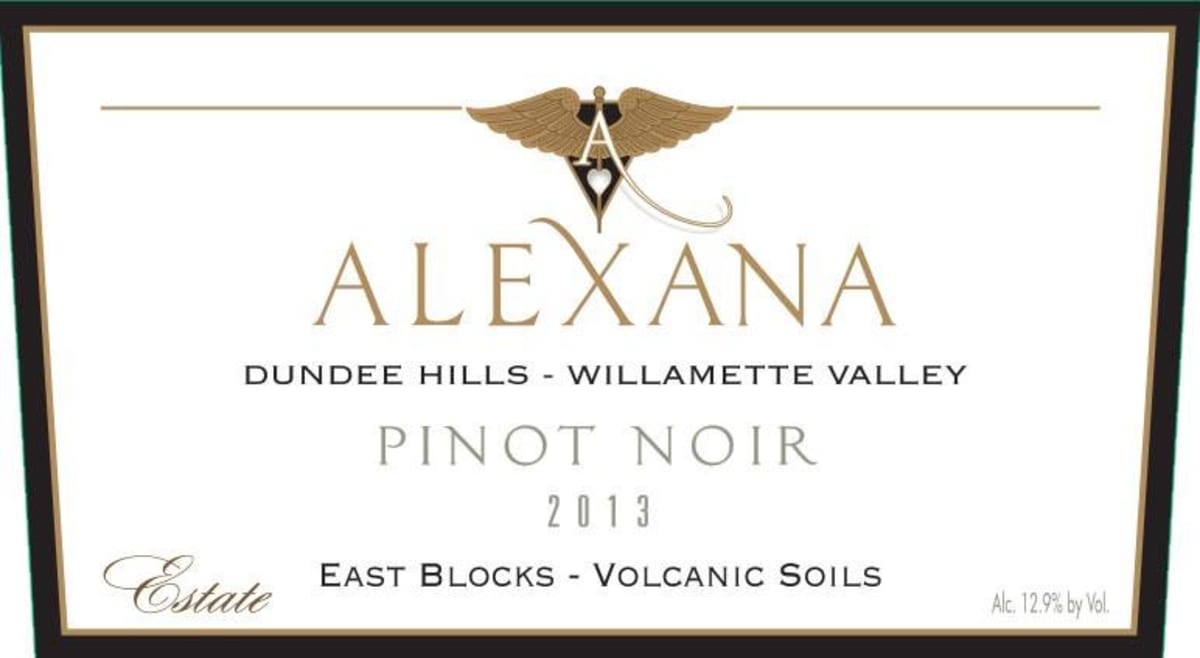 Alexana East Blocks Volcanic Soils Pinot Noir 2013 Front Label