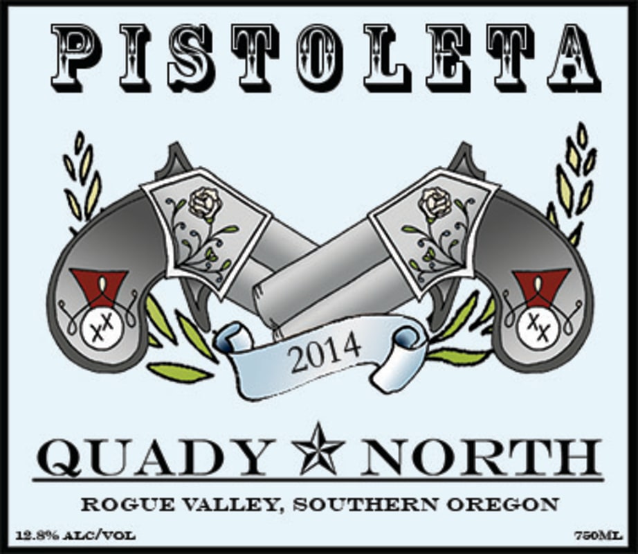 Quady North Pistoleta 2014 Front Label