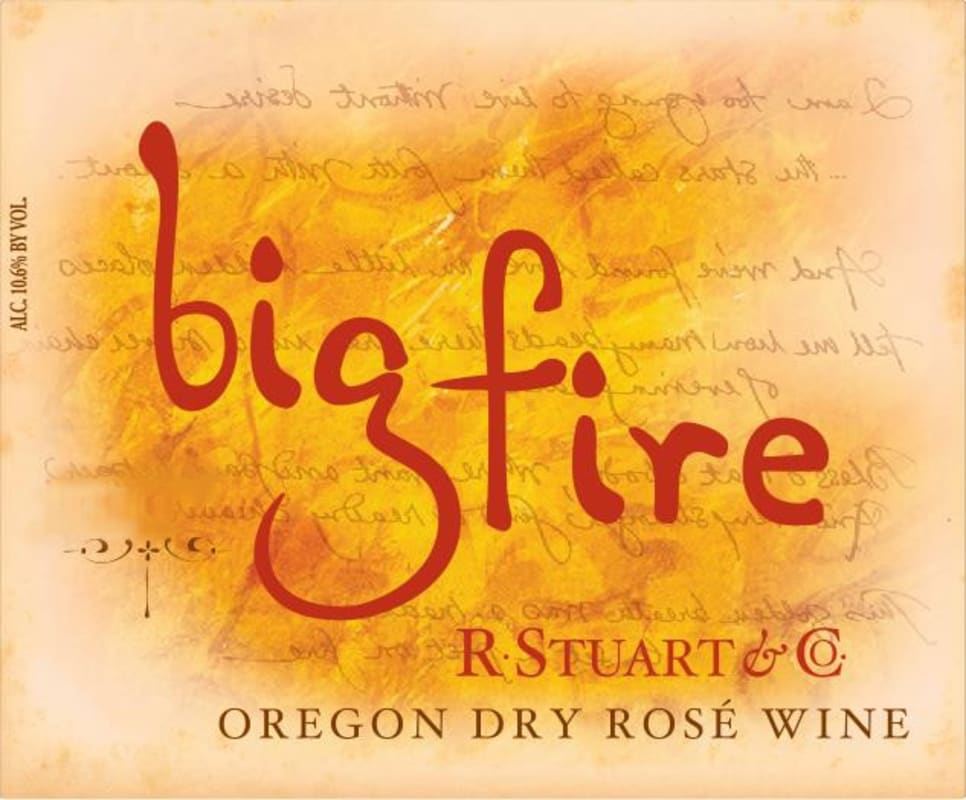 R. Stuart & Co. Big Fire Dry Rose 2014 Front Label