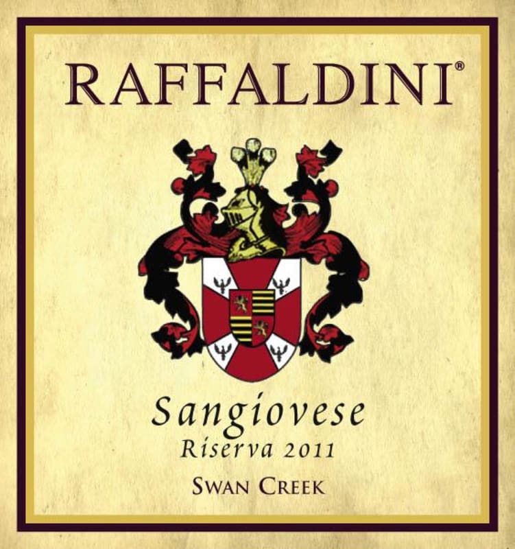 Raffaldini Vineyards & Winery, LLC. Riserva Sangiovese 2011 Front Label