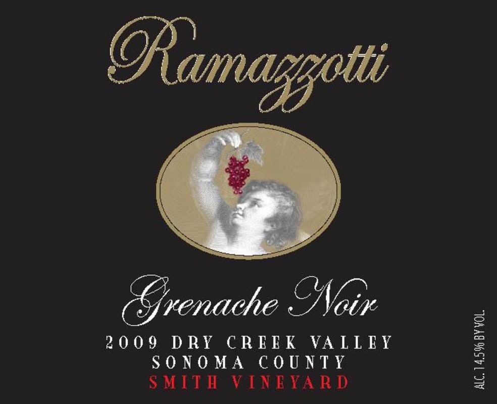 Ramazzotti Wines Grenache Noir 2009 Front Label