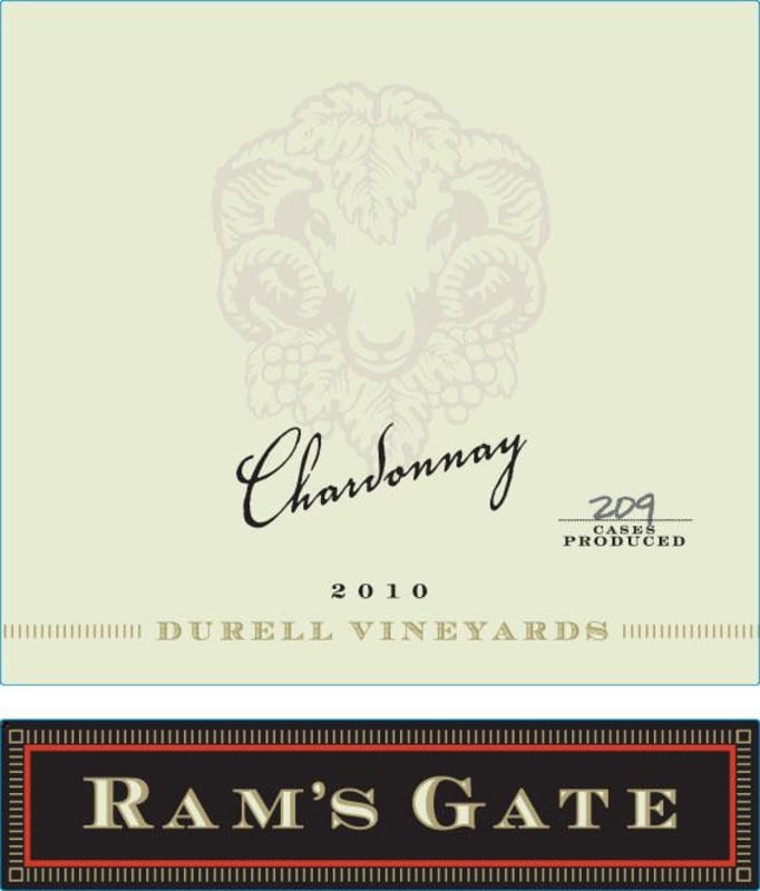 Ram's Gate Winery Durell Vineyard Chardonnay 2010 Front Label