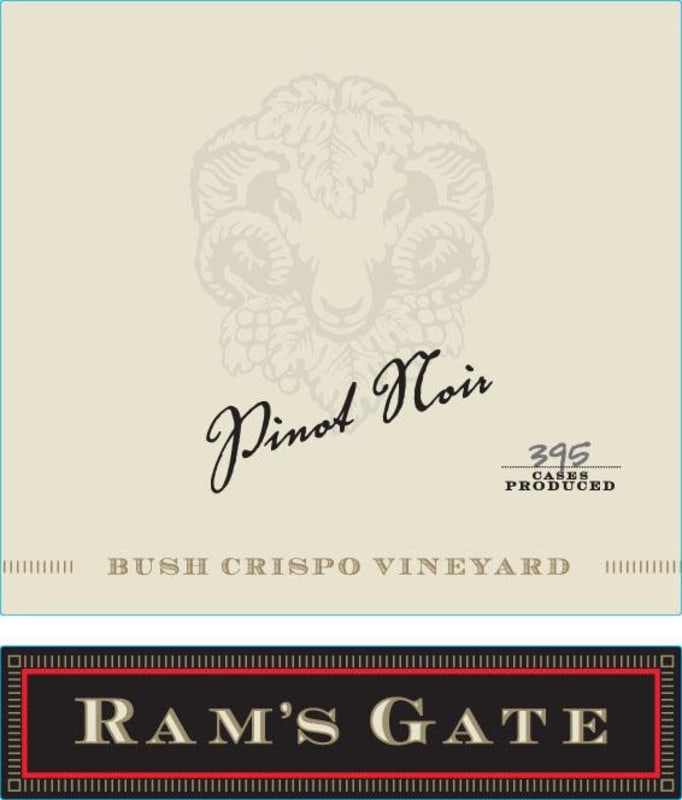 Ram's Gate Winery Bush Crispo Vineyard Pinot Noir 2013 Front Label