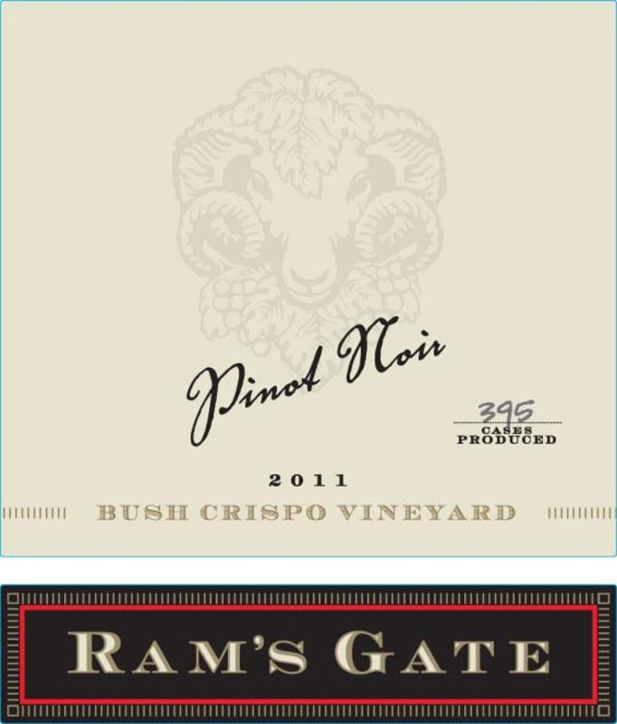 Ram's Gate Winery Bush Crispo Vineyard Pinot Noir 2011 Front Label