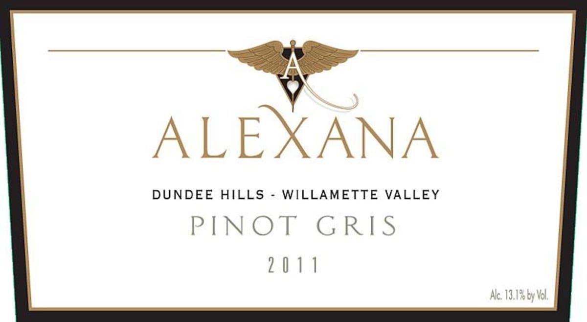 Alexana Pinot Gris 2011 Front Label