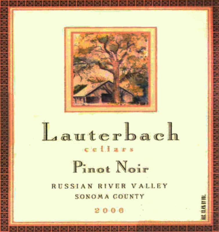 Lauterbach Cellars Pinot Noir 2006 Front Label