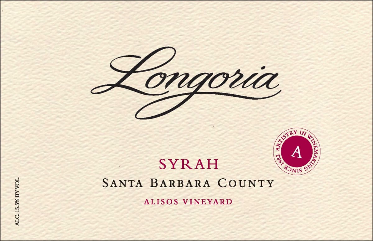 Longoria Alisos Vineyard Syrah 2009 Front Label