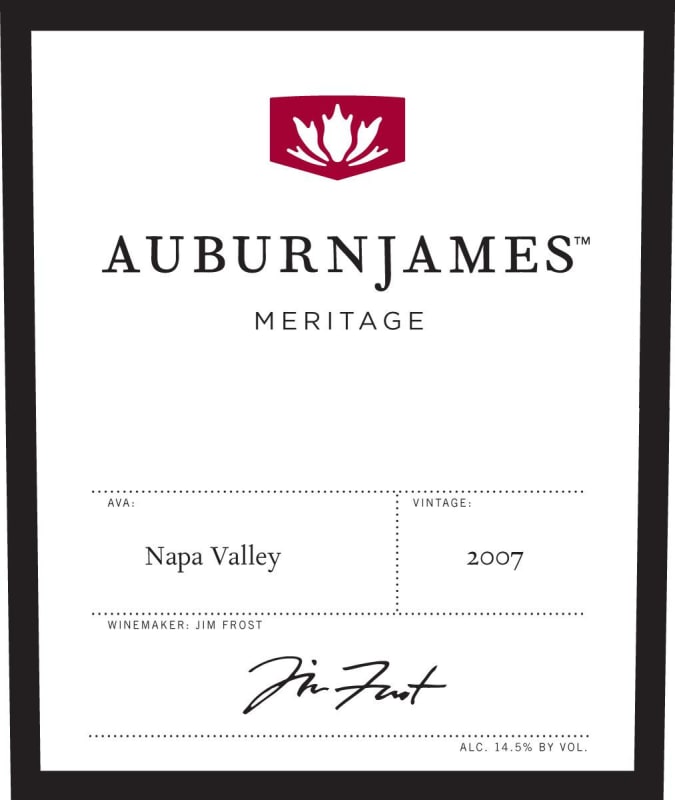 AuburnJames Winery Meritage 2007 Front Label