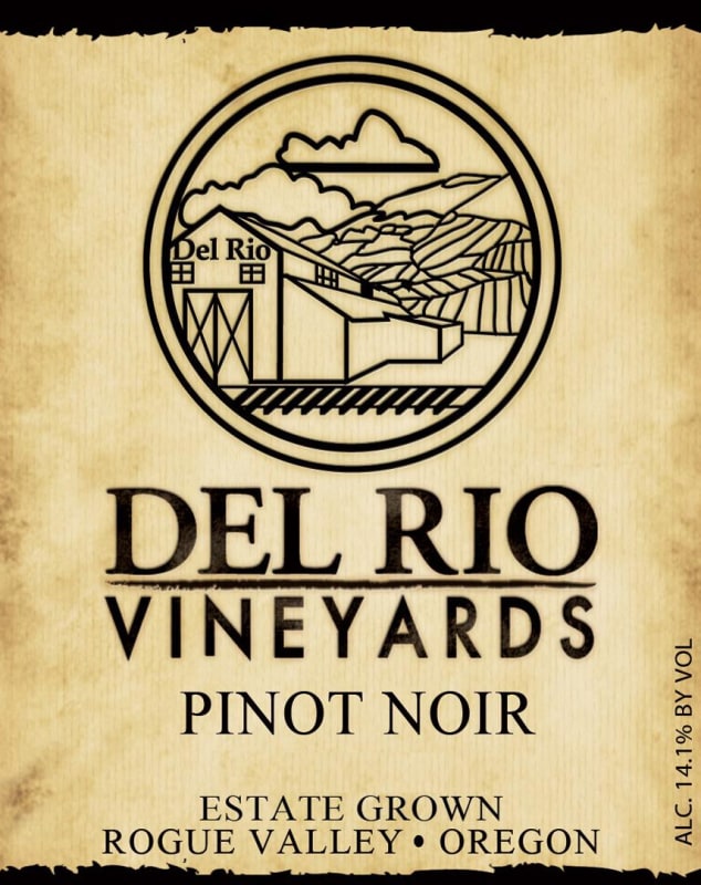 Del Rio Vineyards Pinot Noir 2014 Front Label